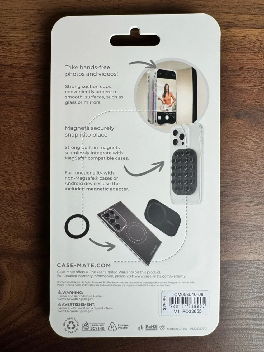 case-mate Stick It! Magnetic Suction Phone Mount - Midnight